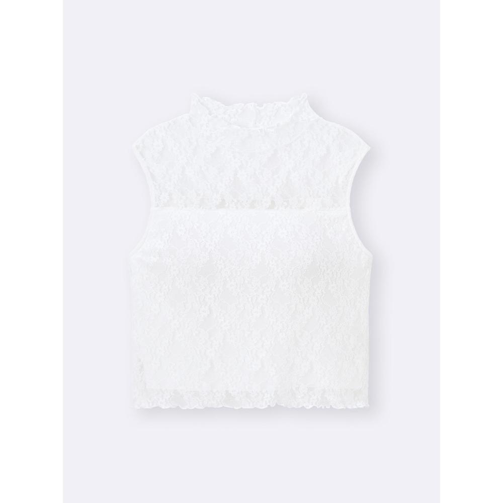 Gu By Uniqlo Bra Feel Cropped Lace T  Sleeveless 