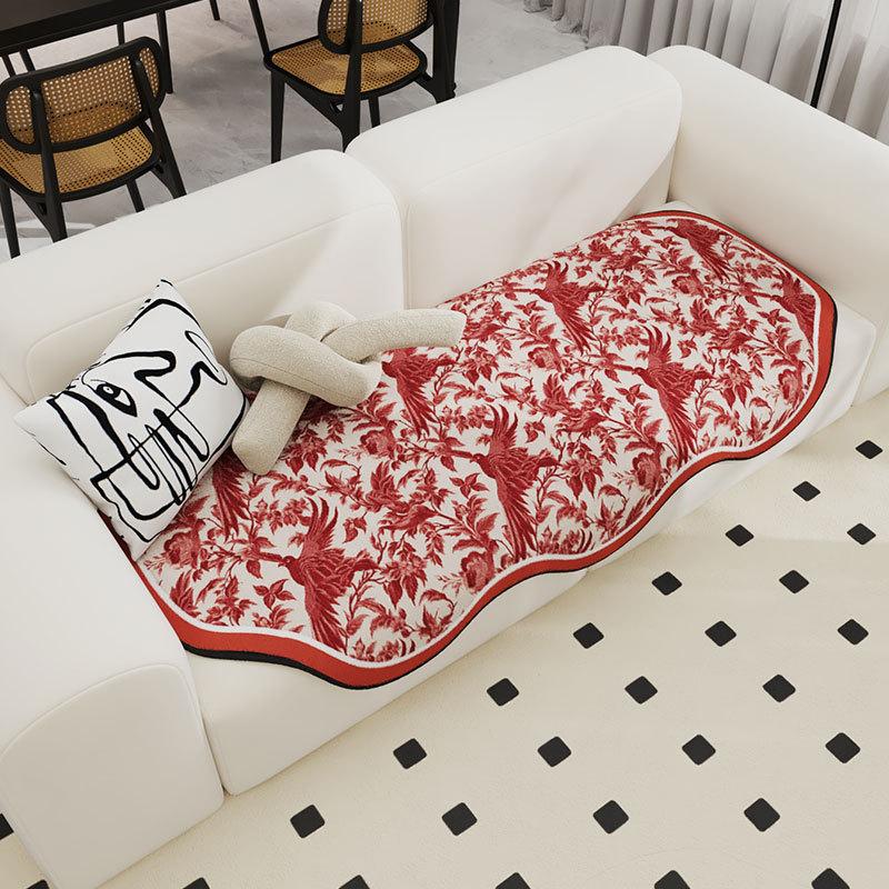 

Необычная подушка для дивана из кроличьего меха, китайская классическая высококачественная подушка, противоскользящая ткань для чехла на диван 90*90cm