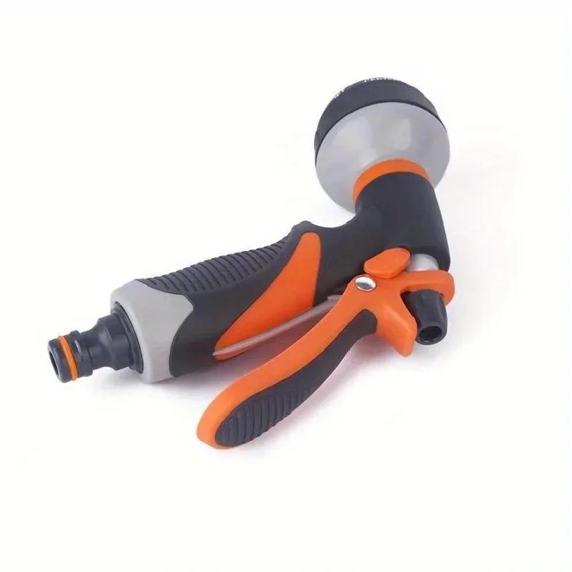 Adjustable TPR Garden Hose Spray Nozzle Anti-Drop Corrosion Resistant Water Sprayer for Lawn Watering, Car Washing & Household