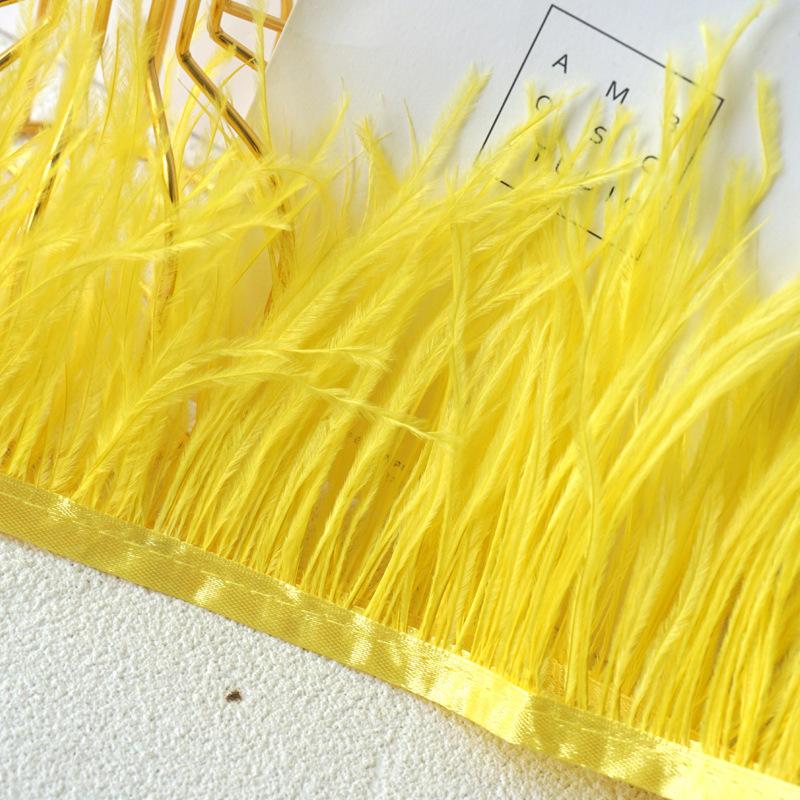 Verschlüsselter Federstoffstreifen 10-13 cm Straußenhaar Stoffkante Kleid Lateintanzrock Stoffband Hut Dekorationsmaterial