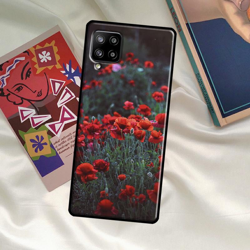 Poppy Flower Bloom Case For Samsung Galaxy A73 A53 A33 A23 A13 A51 A71 A12 A22 A32 A42 A52 A14 A34 A54 Cover