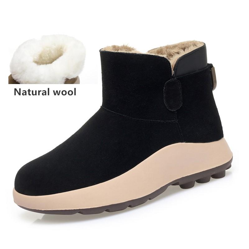 Fashion AIYUQI Snow Boots Women Winter 2025 New Genuine Leather Women's Ankle Boots Australia Wool Warm Anti-slip Women's Booties