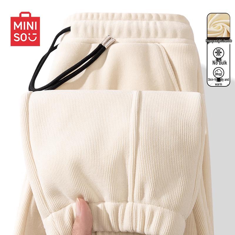 

MINISO Men s Plush Lined Chenille Casual Joggers 4XL