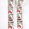 6 Delightful Meter Cartoon Christmas Ribbon With Cozy House Design Perfect For Holiday Gift Wrapping
