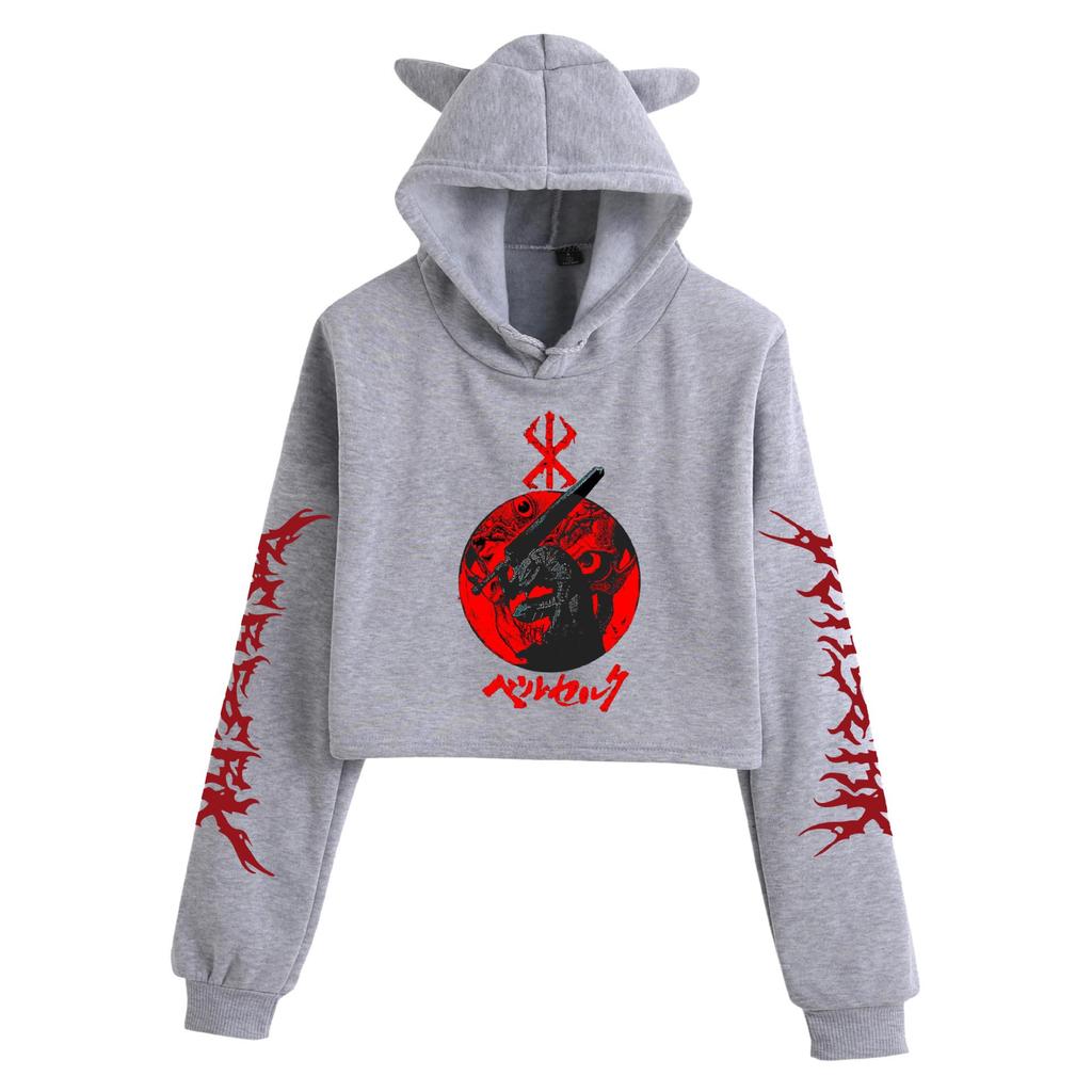Berserk Anime Cat Ear Hoodie for Women