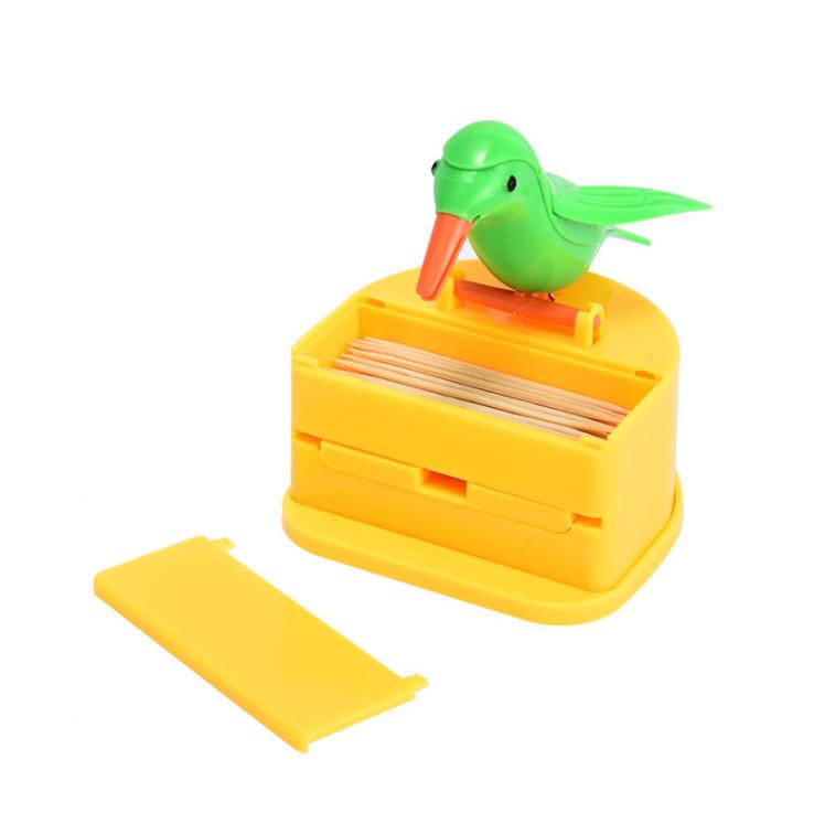 Nuevo Contenedor de palillos para dientes de pájaro, dispensador automático