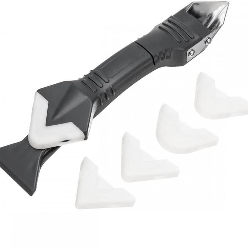 

1Set 3 in 1 Silicone Caulking Tools, Stainless Steelhead Caulk Remover and Sealant Scraper
