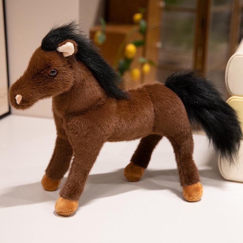 New Simulated Horse Plush Toy Pony Doll Home Decoration Zoo Event Gift Children's Doll