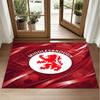 Middlesbrough FC Design Crystal Velvet Rug Soft Decorative Mat for Bedroom Entrance
