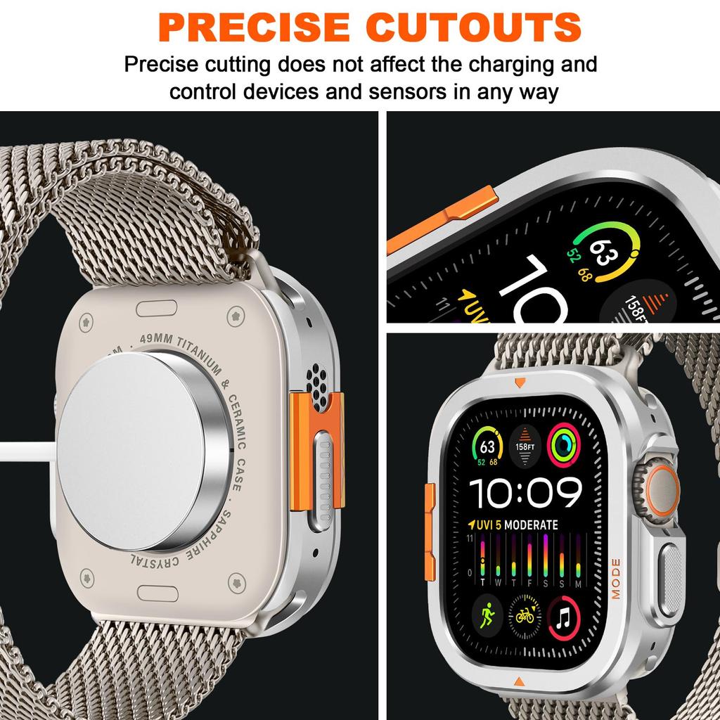 Custodia Metallica per Apple Watch Ultra 3 49mm 46mm 45mm 44mm Custodia Protettiva Telaio Paraurti in Alluminio per IWatch Serie 11 10 9 8 7 6 5 SE