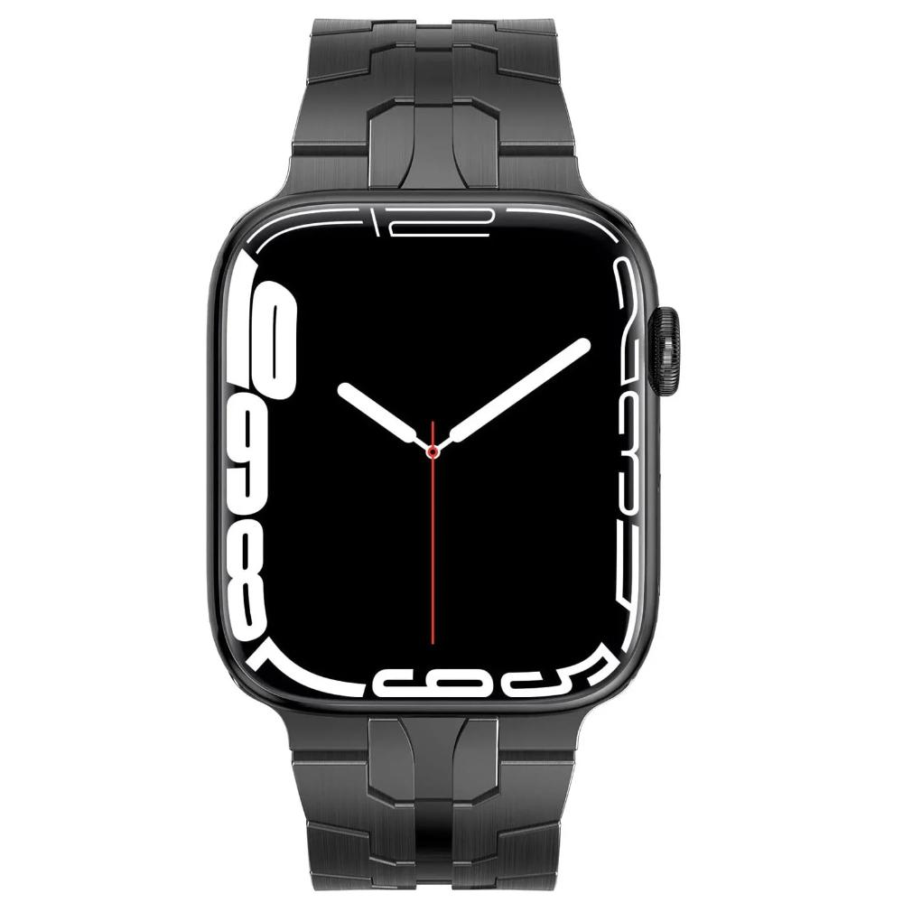 Titanium Color Stainless Steel Strap For Apple Watch Ultra 49mm 10 9 8 7 6 5 4 SE Luxury Metal Wristband Belt iWatch 46/42/45/41/44/40mm Correa