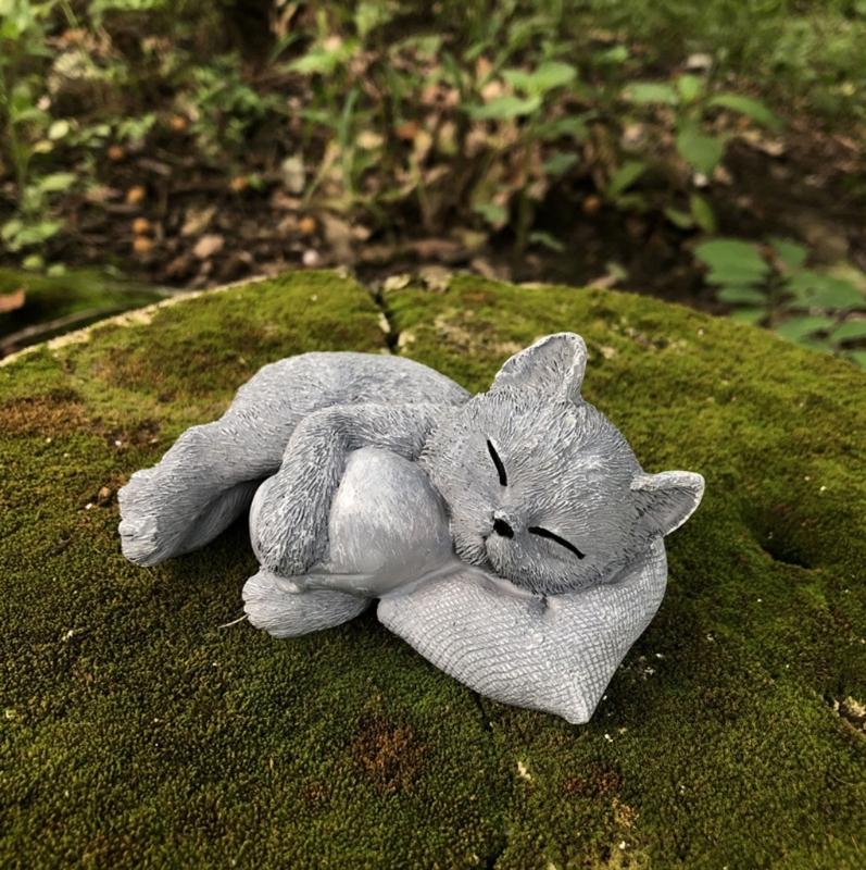 Lightweight Resin Kitten Loss Memorial Figurine Kitten Statues For Outdoor Garden Emotional Remembrance Decoration