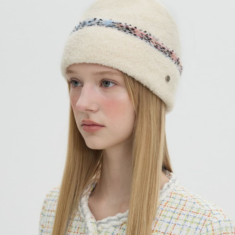

Brown Hat Charlotte Boucle Beanie - Ivory Ivory