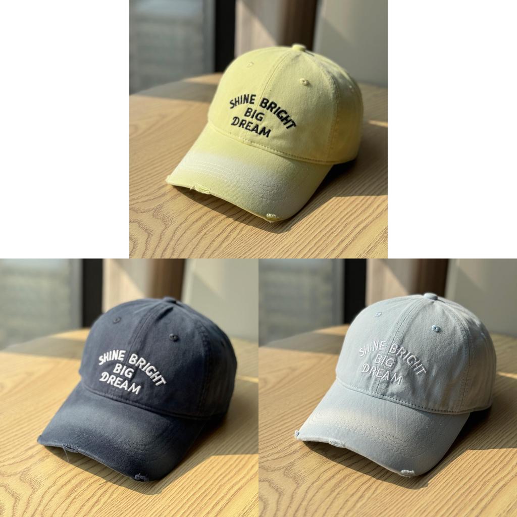 Unisex Adjustable Cotton Baseball Cap With Letter Embroidery For Casual Daily Wear