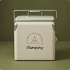 Portable 13L Outdoor Insulated Cooler Hard Metal Ice Box Thermal Chest