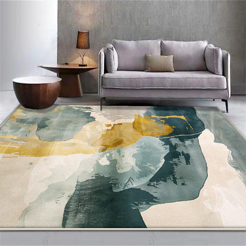 Nordic Abstract Carpet for Living Room Luxury Easy Clean Home Decor Rug for Bedroom Washable Washroom Floor Mat Tapis
