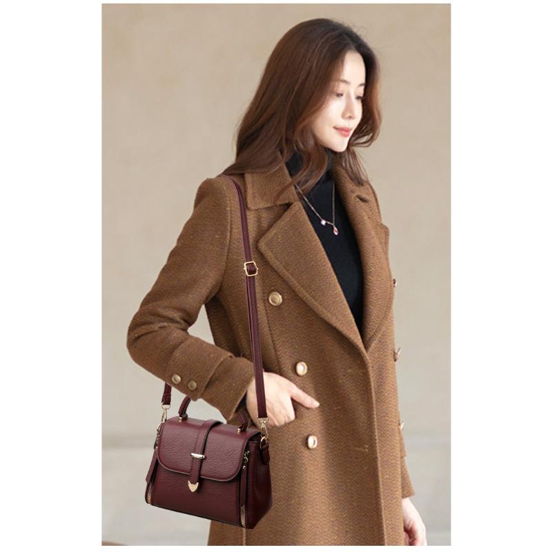 Fashionable Women's Shoulder Bag, High-quality UP Leather Crossbody Bag, Simple Shoulder Bag, Casual Handbag Suitable for Daily Use and Shopping