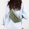 Sac banane homme multi-compartiments Sac de poitrine léger Sac bandoulière couleur unie