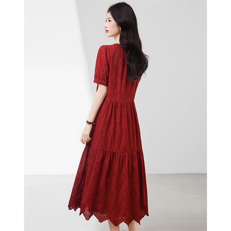Xin Fei Yu 2026 Summer Embroidered A-Line Maxi Dress