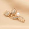 Pearl Tulip Small Western-Style Ornaments Single-Stitch Brooch Mourning Brooch For Women