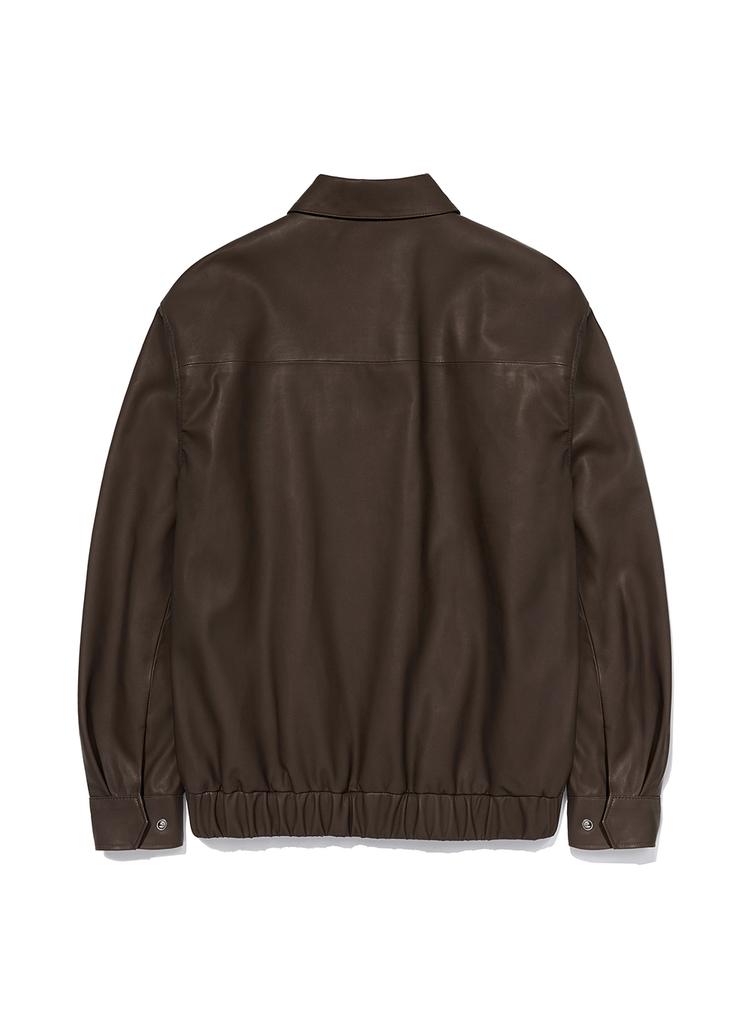 Dbetter Vegan Leather Blouson Jacket (Brown)