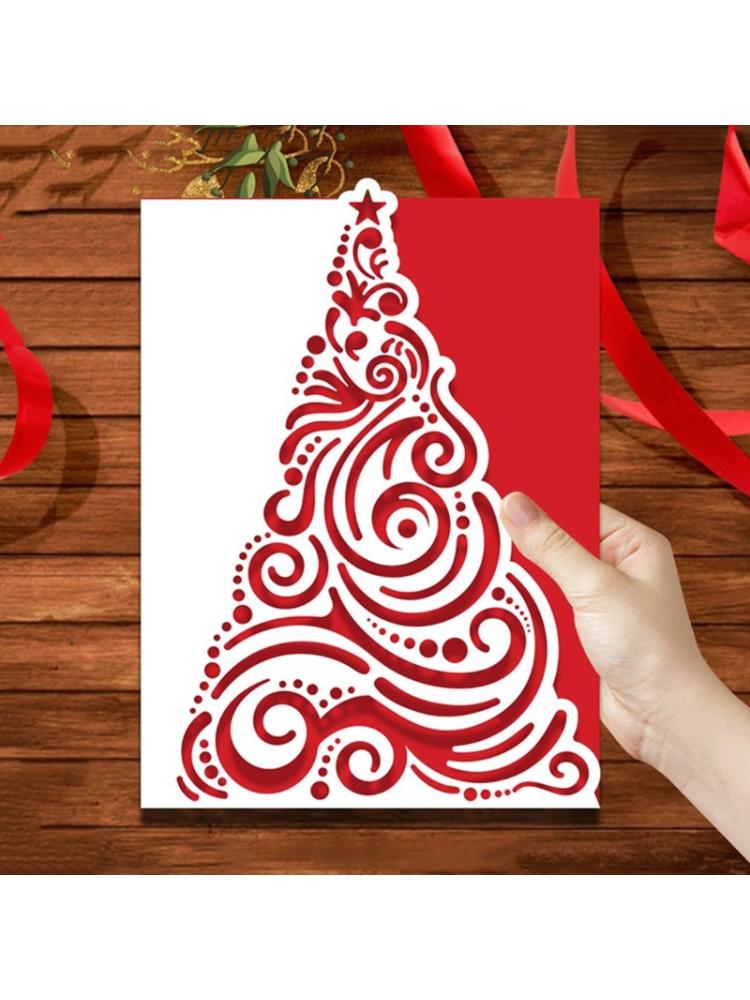 Christmas Tree Embossing Die Cuts Christmas Theme Cutting Dies for Christmas Card Making Scrapbooking DIY Album Craft