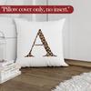 Leopard Print Initial Letter A Throw Pillow Covers, Cheetah Room Decor, Monogram Cheetah Print Decorative Pillowcases Cushion Cases for Home Bedroom