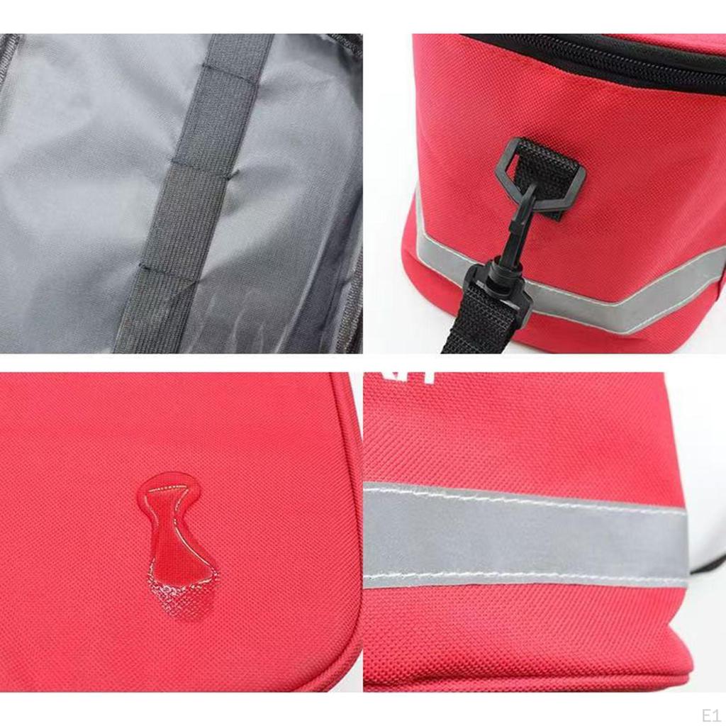 First Aid Bag Bottle Organizer Multifunctional Adjustable Strap Red Emergency Kits Storage