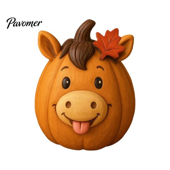 Harvest Theme Collectible Ornaments Artificial Pumpkin Decor, Cute Animals Decorative Pumpkins, Thanksgiving Resin Pumpkins Seasonal Farmhouse