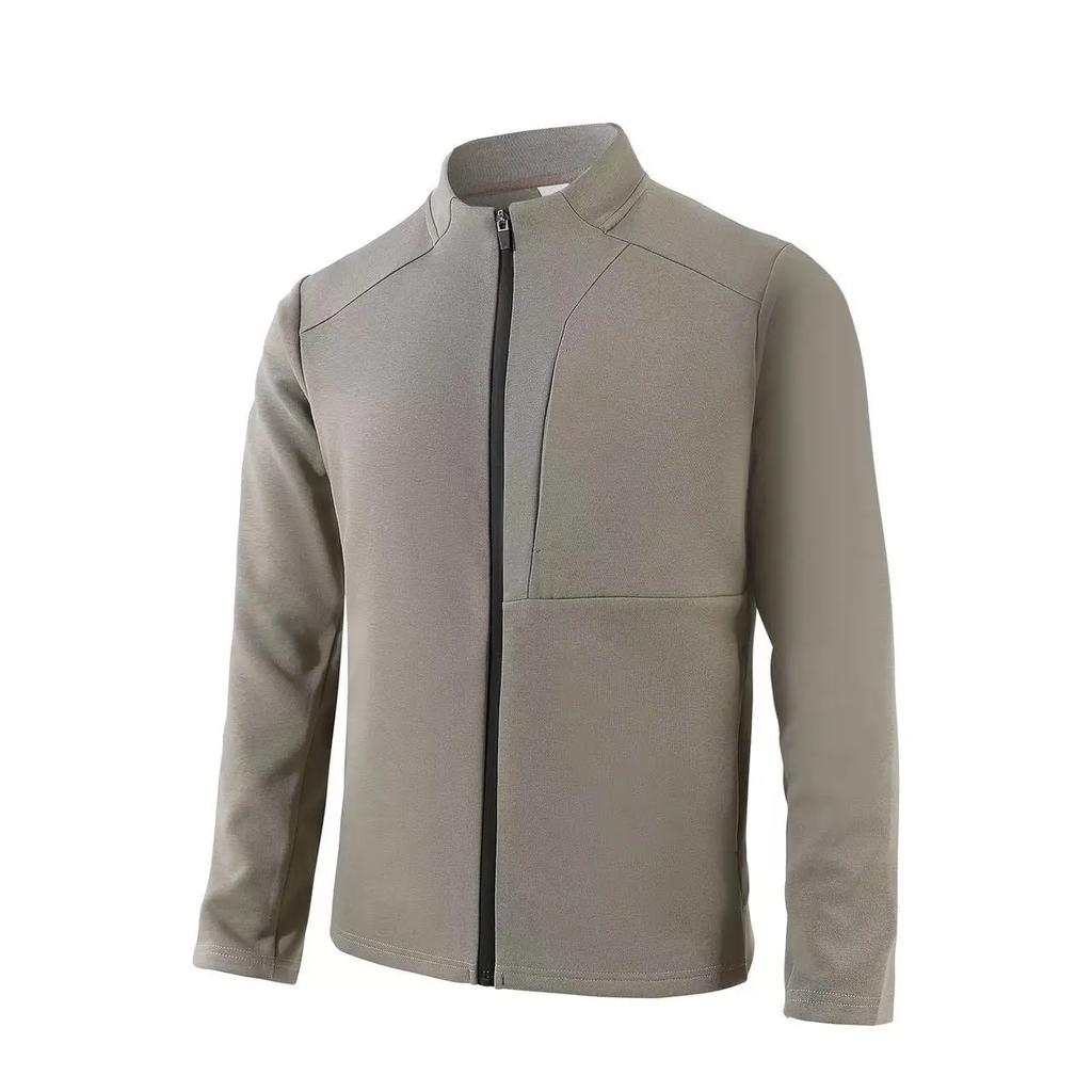 Heavy Casual Sports Versatile Zipper Stand Collar Cardigan Sweatshirt Men's Long-sleeved Jacket