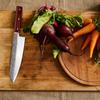 8 Inch Chef Knife Laser Ultra Sharp Chef Knife Laser Cut Edge Perfect For Slicing Dicing & Chopping Santoku Knife Wood Handle
