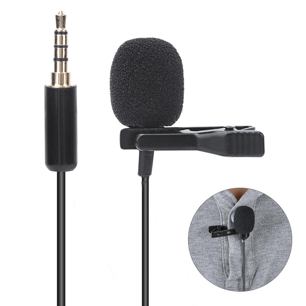 Mini Portable Collar Clip Interview Recording Microphone Mic for Mobile Phone