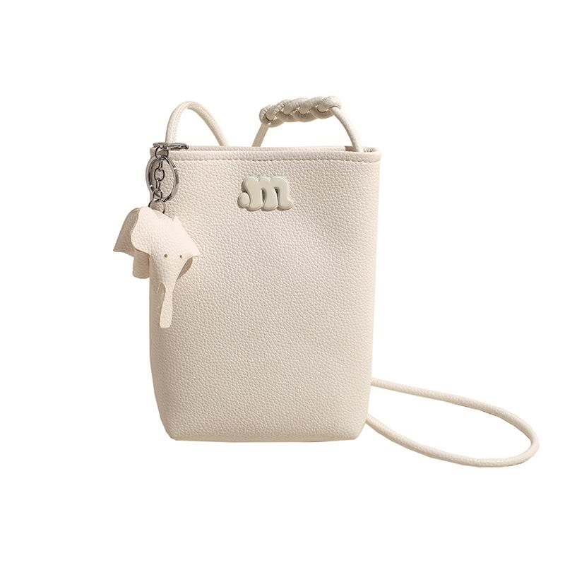 Shoulder bag spring and summer new fashion messenger bag dopamine trend mobile phone bag cute small fresh vertical women's bag