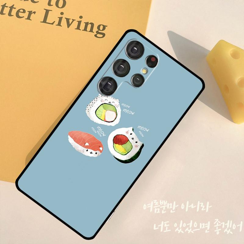 Sushi Food Phone Case For Samsung Galaxy S25 S24 Ultra S9 S10 S20 S22 S21 Plus S23 FE Back Cover Shell