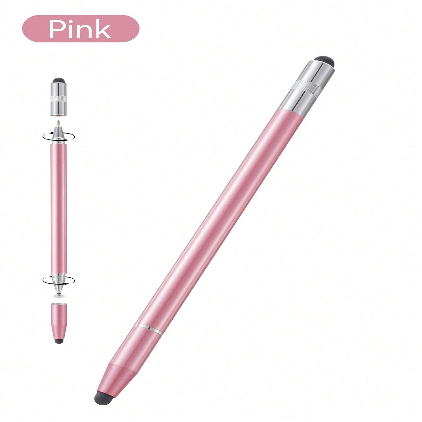 

Универсальный стилус 4 в 1 для мобильных телефонов Android iOS, высокочувствительный емкостный стилус с высокой точностью розовый