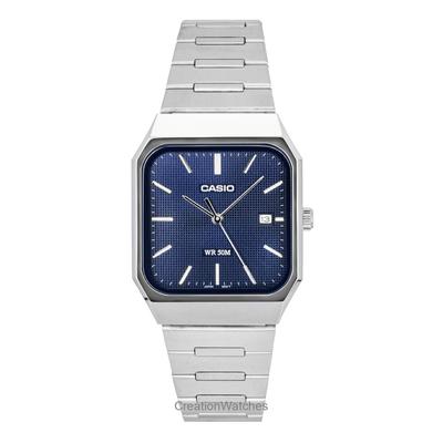 Standart Analog Paslanmaz Çelik Mavi Kadran Quartz MTP-B185D-2A1V Erkek Kol Saati