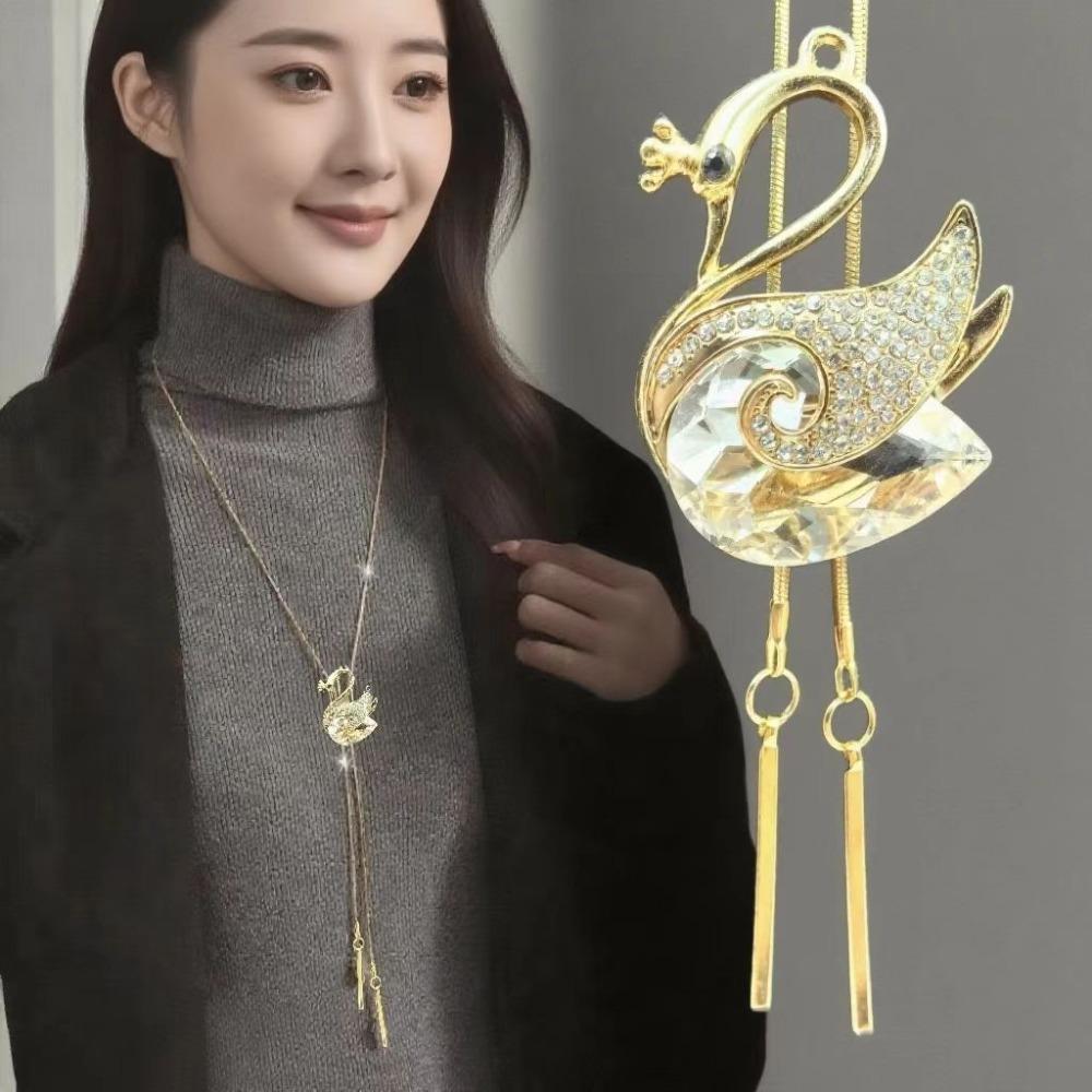 Sweater Chain Long Necklace Light Luxury High Sense Versatile Fringed Jewelry Accessories Pendant