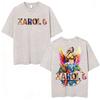Karol G Tropicoqueta Tour New Album  Vintage Washed T Shirts Men Women Fashion Aesthetic Tshirt Casual Cotton Loose T Shirt