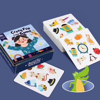 Children's Fun Board Game Bump Card Game Memory Training Matching Card Game Cognitive Enlightenment Concentration Education Toy