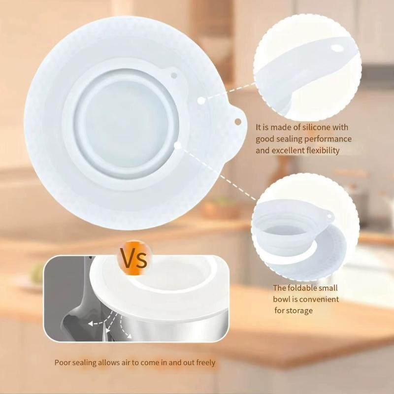 Mixing Bowl Covers Dustproof Design Reduces Ingredient Splatter Keeps Counter Clean During Baking Prep for 6QT 7QT Model