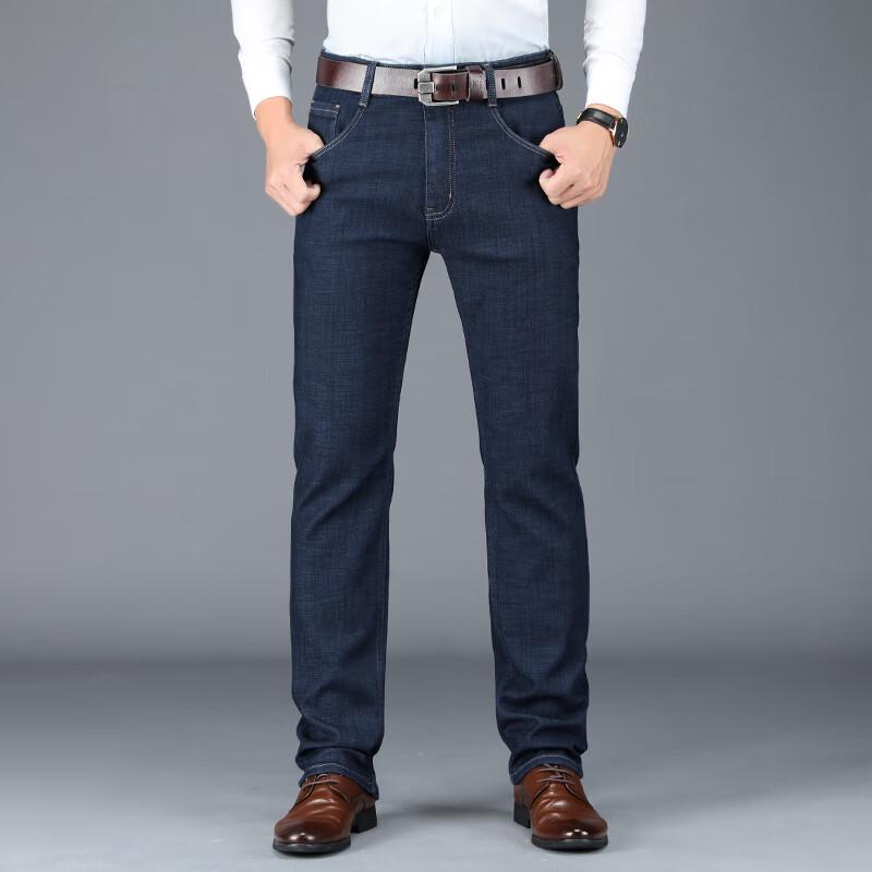 

Мужские утепленные джинсы прямого кроя из бамбуковой смеси Fengxun 34