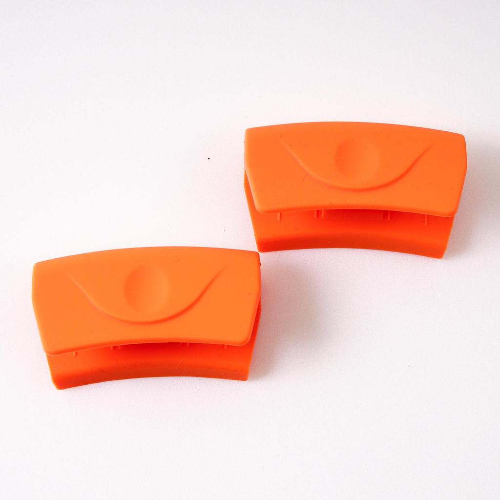 1 Pair Silicone Pot Ear Clip Creative Clip Cast Iron Pot Handle Microwave Oven Insulation Hand Clip Pot Ear Set
