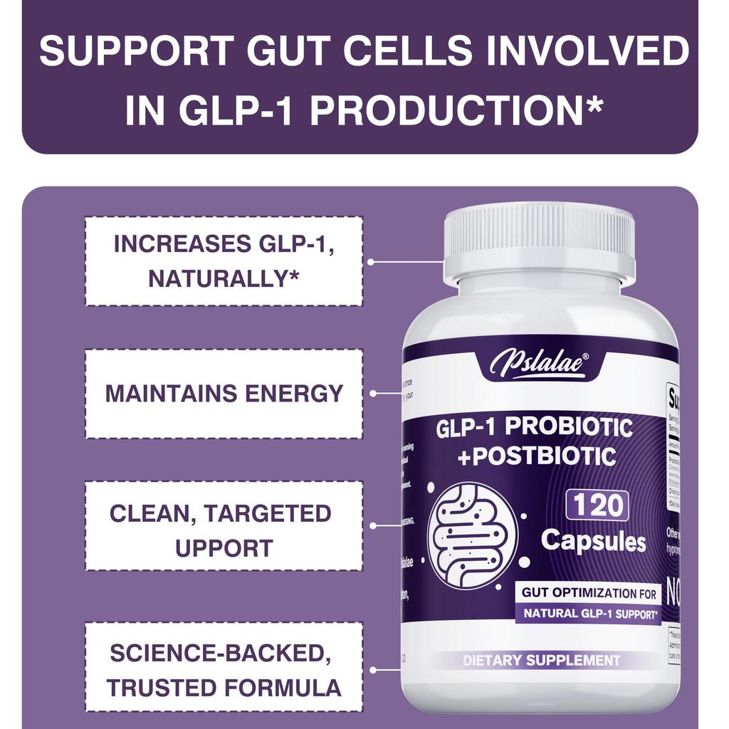 Probiotic & Postbiotic Blend for Natural GLP-1 Support —Supports long-term metabolic health at the gut level