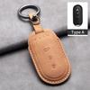 Leather Car Key Case Cover for Huawei AITO M5 M7 M9 3 /4 Buttons Car Remote Key Fob Shell Keychain
