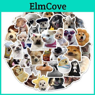 Adesivos Realistas Populares de Cachorro Decorações de Animais Fofas e Engraçadas Para Capas de Celular e Diários Peças)