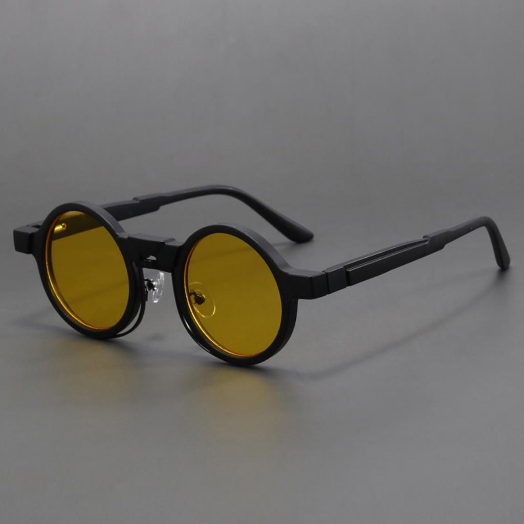 New Steampunk Round Sunglasses Personalized Hip Hop Trendy Unisex Fashion Eyewear for Men Women