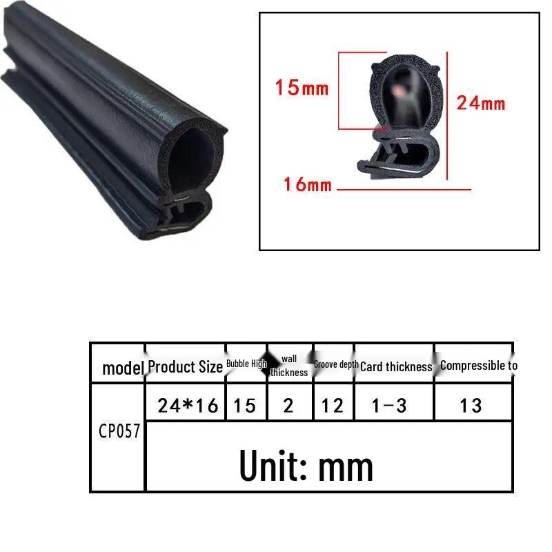 High-Temperature Resistant U-Shaped Rubber Sealing Strip for Dustproofing Electrical Cabinets and Car Doors