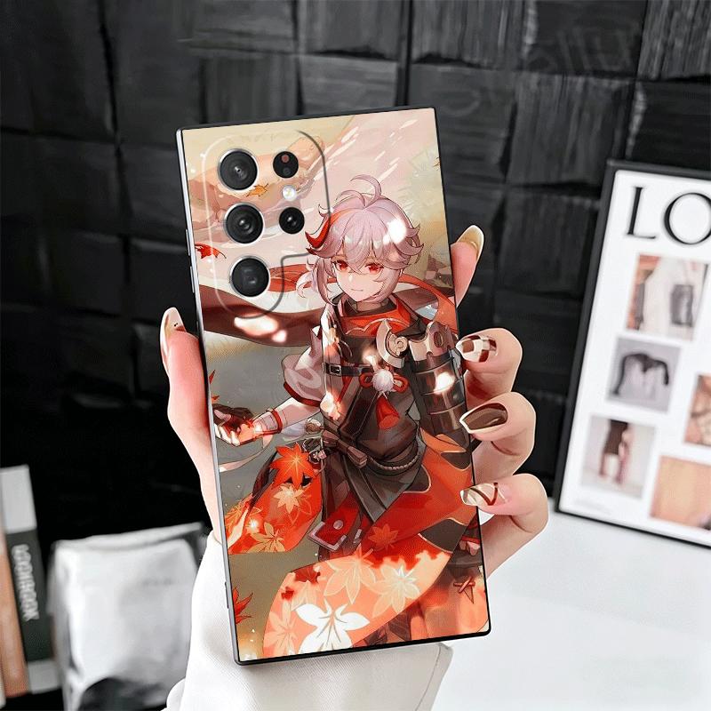 

Genshin Impact Kazuha Soft Phone Case for Samsung Galaxy S26 S25 Edge S24 Ultra S23 Plus S22 S21 FE S20 Black Cover Back Shell Samsung S26