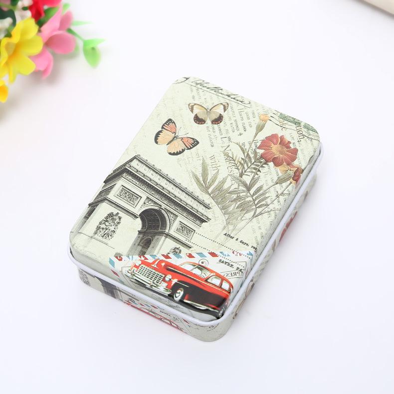 Creative Cartoon Mini Card and Hairpin Storage Tin Box