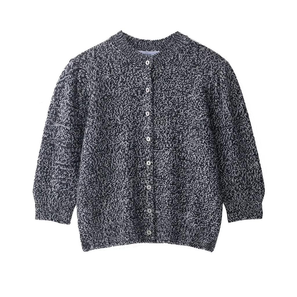 European and American Style New Women's Fashionable Versatile Cross-border Comfortable French Puff Sleeve Knit Jacket